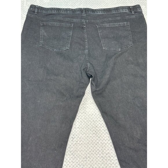 Avenue Denim Womens Black Jeans Size 30 Stretch Decorative Button Detail Pockets - Picture 10 of 11